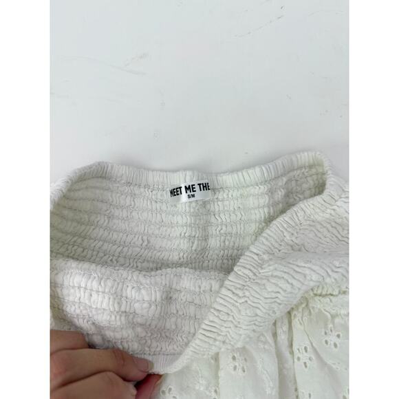 Meet Me There White Tiered Mini Skirt - Size S/M - Picture 4 of 7